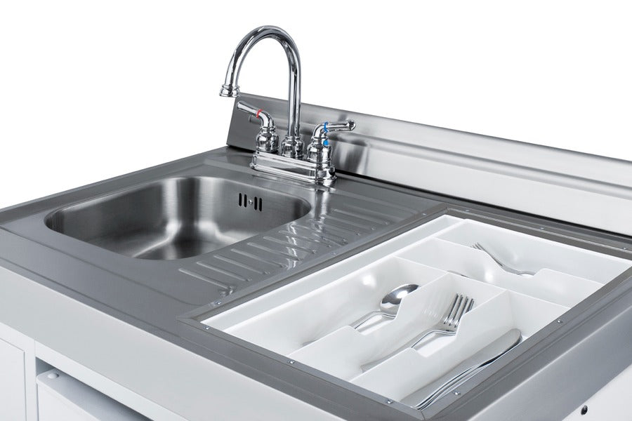 Accucold 60" Wide All-in-One Kitchenette with Electric Range - ACK60ELSTW