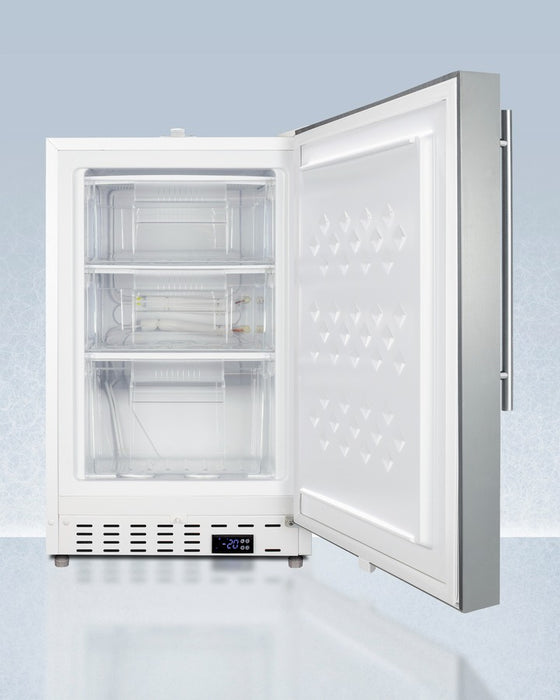 Accucold 20" Wide Built-In Healthcare All-Freezer, ADA Compliant - ADA305AFSSHVLHD