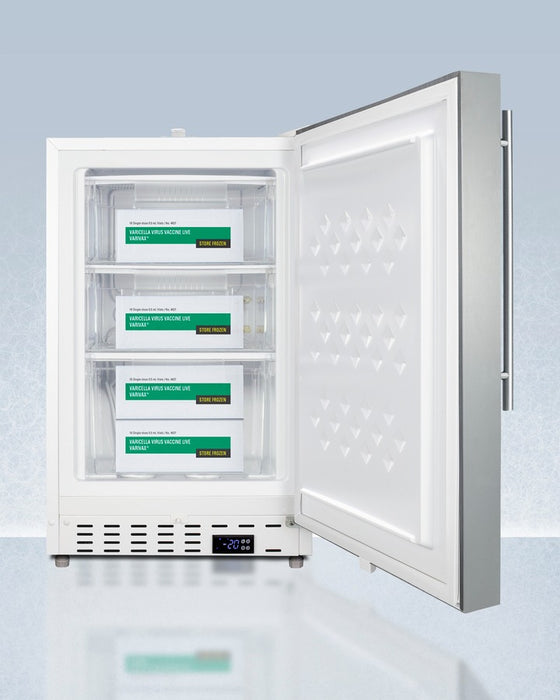 Accucold 20" Wide Built-In Healthcare All-Freezer, ADA Compliant - ADA305AFSSHVLHD