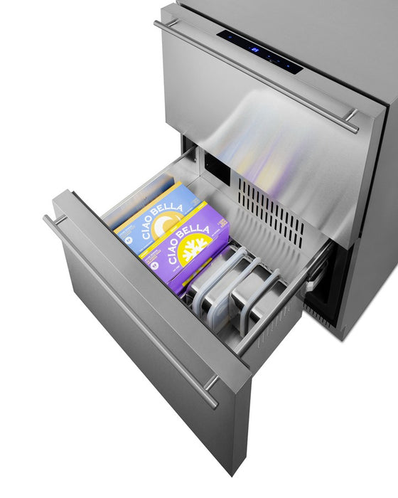 Accucold 24" Wide 2-Drawer All-Freezer, ADA Compliant - ADFD243CSS