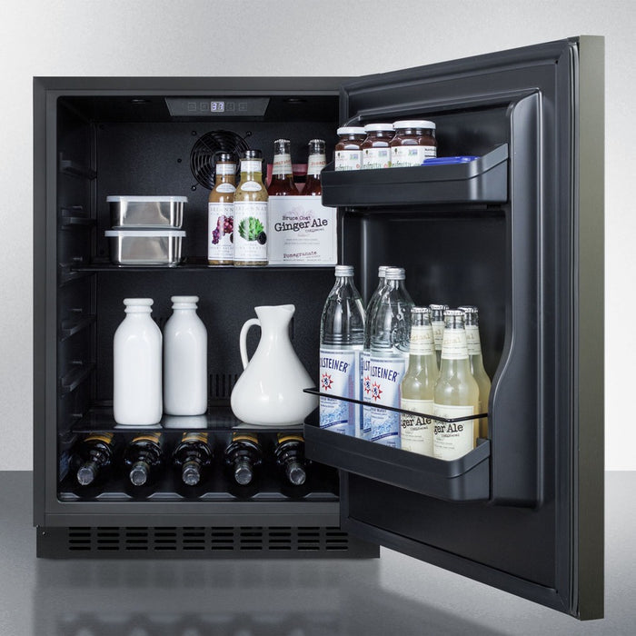 Accucold 24" Wide Built-In All-Refrigerator, ADA Compliant - AL54KSHHLHD