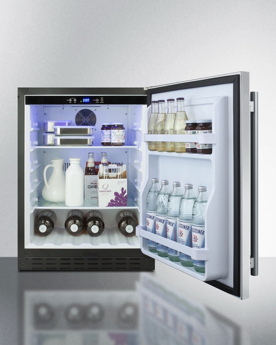 Accucold 24" Wide Built-In All-Refrigerator, ADA Compliant - AL55