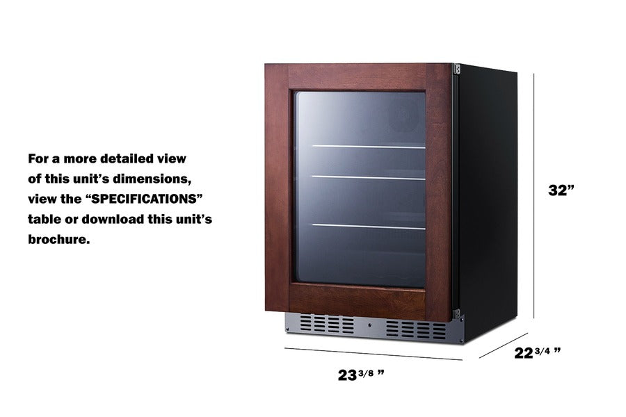 Accucold 24" Wide Built-In Beverage Center, ADA Compliant (Panel Not Included) - AL57GPNR