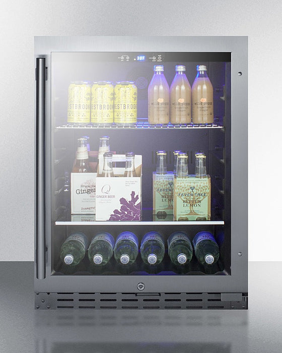 Accucold 24" Wide Built-In Beverage Cooler, ADA Compliant - ALBV2466CSS