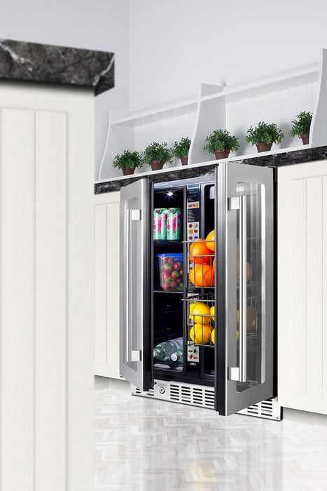 Accucold 24" Built-In Dual-Zone Produce Refrigerator, ADA Compliant - ALFD24WBVCSSPANTRY