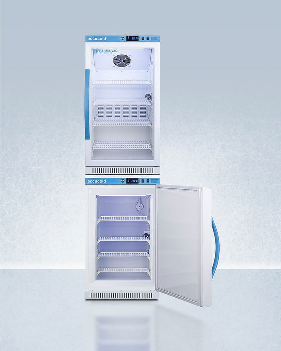 Accucold 20" Wide Performance Series All-Refrigerator/All-Freezer - ARG31PVBIADA-AFZ2PVBIADASTACK