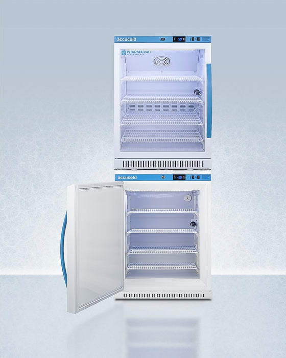 Accucold 24" Wide Performance Series All-Refrigerator/All-Freezer - ARG6PV-AFZ5PVBIADASTACKLHD