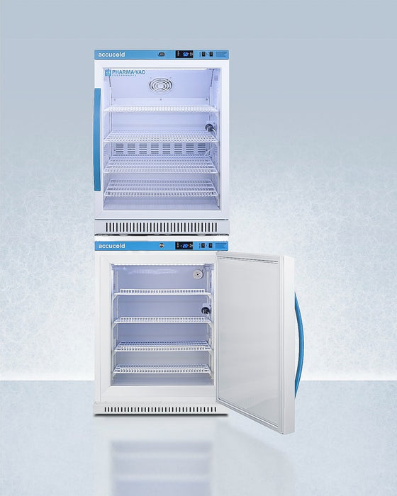 Accucold 24" Wide Performance Series All-Refrigerator/All-Freezer - ARG6PV-AFZ5PVBIADASTACK
