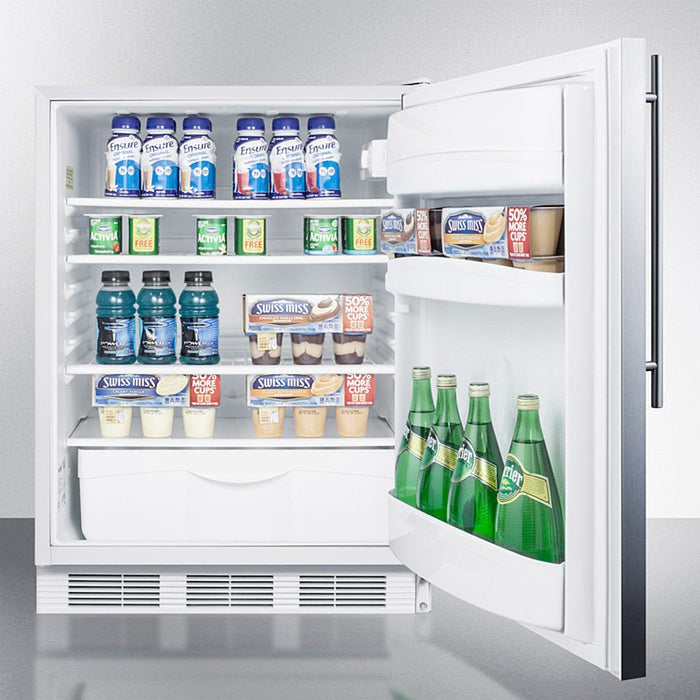 Accucold 24" Wide All-Refrigerator, ADA Compliant - FF6LW7SSHVADA