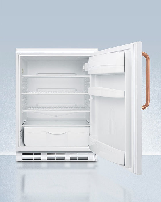 Accucold 24" Wide All-Refrigerator with Antimicrobial Pure Copper Handle - FF6LWTBC