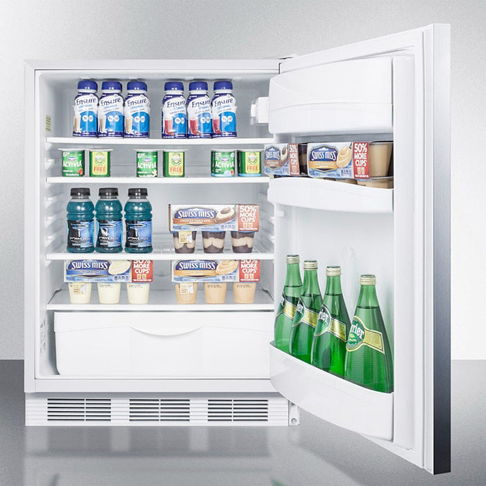Accucold 24" Wide All-Refrigerator, ADA Compliant - FF6LW7SSHHADA