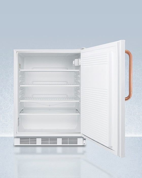 Accucold 24" Wide Built-In All-Refrigerator with Pure Copper Handle, ADA Compliant - FF7LWBITBCADA