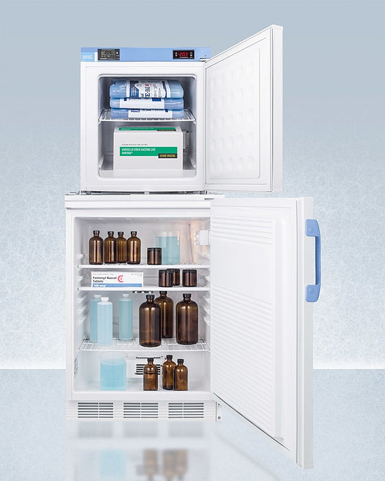 Accucold 24" Wide All-Refrigerator/All-Freezer Combination - FF7LW-FS24LSTACKMED2