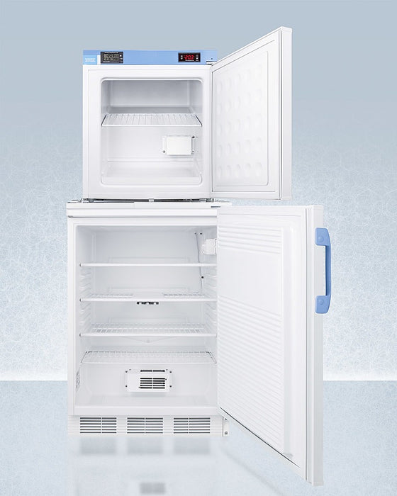 Accucold 24" Wide All-Refrigerator/All-Freezer Combination - FF7LW-FS24LSTACKMED2