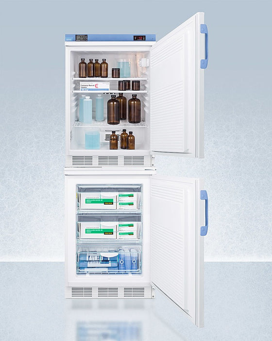 Accucold 24" Wide All-Refrigerator/All-Freezer Combination - FF7LW-VT65MLSTACKMED2