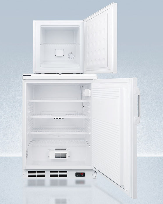 Accucold 24" Wide All-Refrigerator/All-Freezer Combination - FF7LW-FS24LSTACKPRO