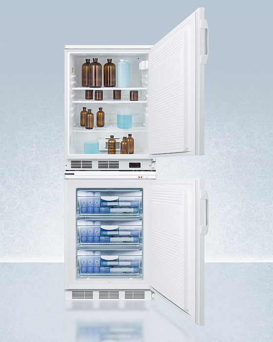 Accucold 24" Wide All-Refrigerator/All-Freezer Combination - FF7LW-VT65MLSTACKPRO