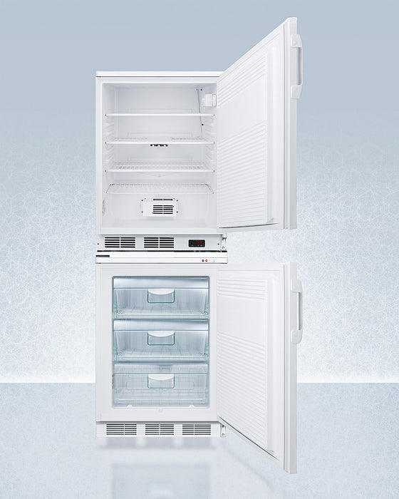 Accucold 24" Wide All-Refrigerator/All-Freezer Combination - FF7LW-VT65MLSTACKPRO