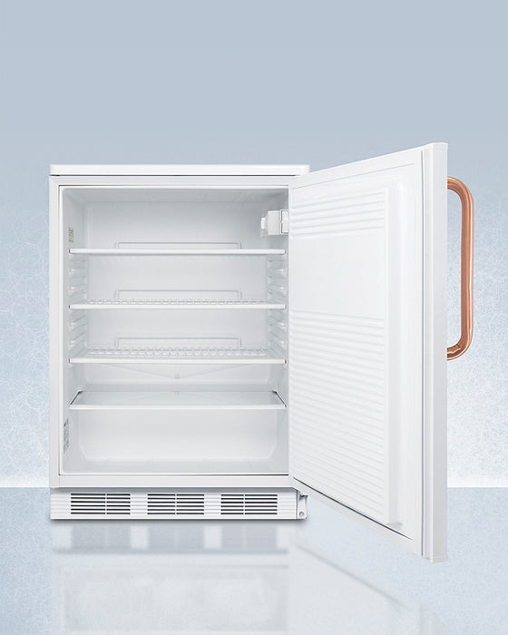 Accucold 24" Wide All-Refrigerator with Antimicrobial Pure Copper Handle - FF7LWTBC