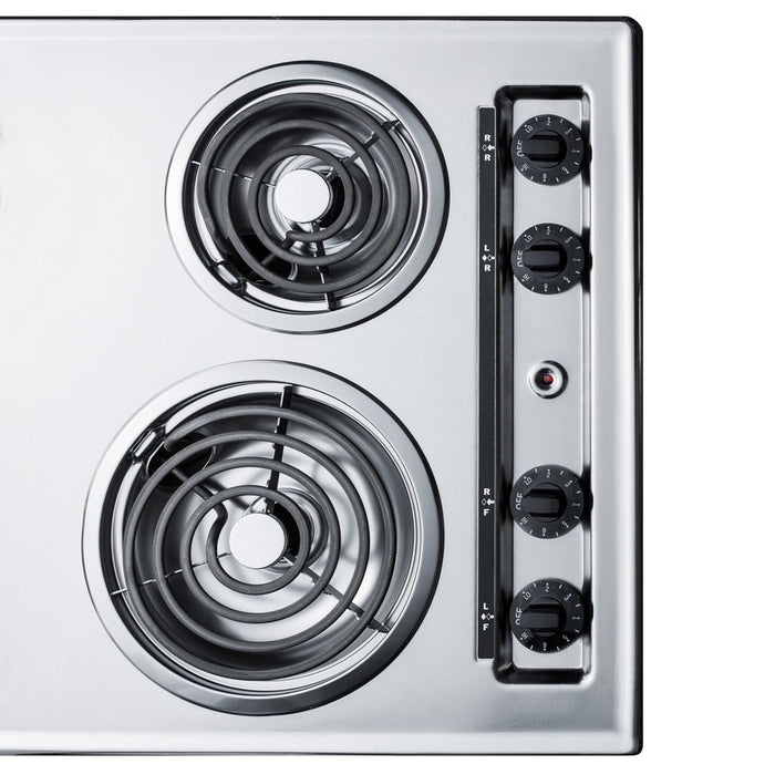 Accucold 30" Wide 230V 4-Burner Coil Cooktop - ZEL05