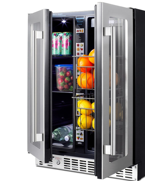 Accucold 24" Built-In Dual-Zone Produce Refrigerator, ADA Compliant - ALFD24WBVPANTRY