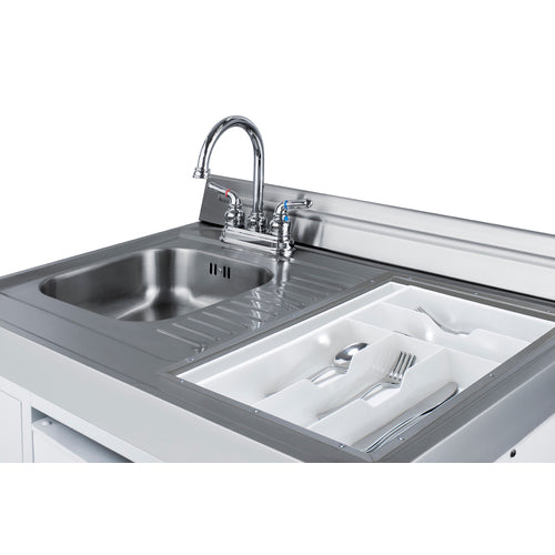 Accucold 54" Wide All-in-One Kitchenette with Electric Coil Range - ACK54COILW