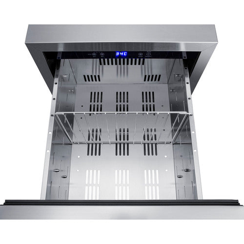 Accucold 18" Wide Outdoor 2-Drawer All-Refrigerator ADA Compliant - ADRD18OS