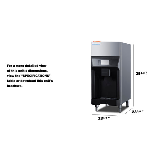 Accucold 220 lb. Ice + Water Dispenser AIWD220