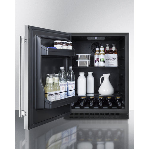 Accucold 24" Wide Built-In All-Refrigerator, ADA Compliant - AL54LHD