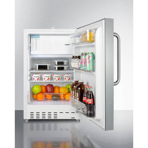 Accucold 21" Wide Built-in Refrigerator-Freezer ADA Compliant - ALRF48SSTB