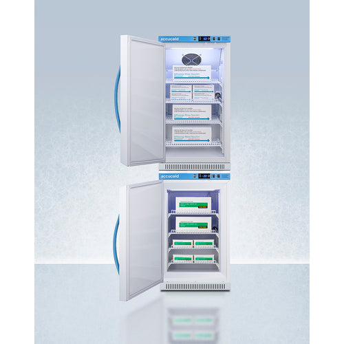 Accucold 20" Wide Performance Series All-Refrigerator/All-Freezer - ARS32PVBIADA-AFZ2PVBIADASTACKLHD