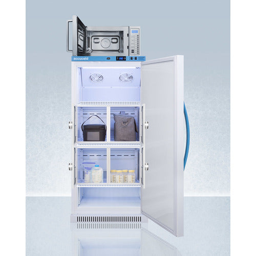 Accucold 8 Cu.ft. Momcube Breast Milk Refrigerator/Microwave Combination - ARS8MLMCLK-SCM1000SS