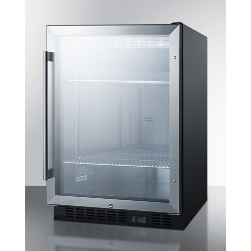 Accucold Beverage Center Cooler 5 Cu.Ft. 24" Wide Glass Door - SCR610BL
